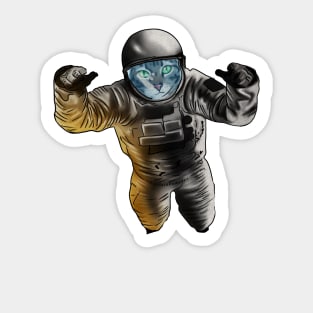 Funny Cat Astronout, Space Universe Sticker